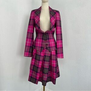 Vivienne Westwood Red Label 2010 Pink Tartan Skirt Suit Set